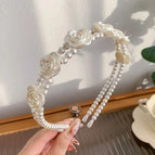 Double layer rose headband