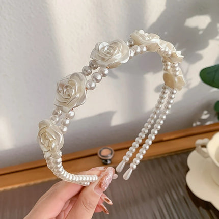 European and American Imitation Pearl Hair Band French Retro Hair Stamp Summer High-end Headband Women's New Super Fairy Hair Accessories