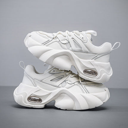 Internet Celebrity Height-Increasing Men's Shoes Air Cushion New Motorcycle Dad Shoes Thick-Soled Shoes Sports Mesh Casual Shoes Trendy Versatile Shoes