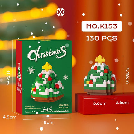 What is the cross-border Christmas building block ball micro-particle assembly puzzle snowman Christmas tree ornaments boys and girls gifts