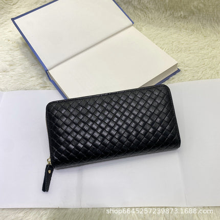 Long Wallet, Classic Style, Embossed Leather Wallet, Cross-Border First-Layer Cowhide, Fashionable Coin Purse, Clutch Bag, Coin Purse
