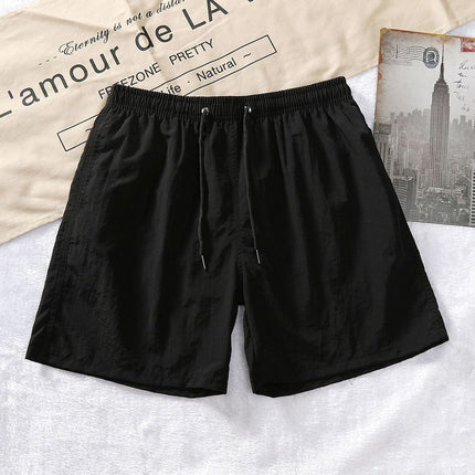 Summer Men's Beach Casual Shorts 2026 New Model Cross-Border Amazon Solid Color Simple Men's Shorts Dropshipping