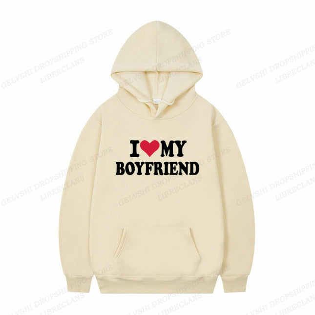 [Cross-border European Code] I Love Boyfriend Hoodie Men Fashion Hoodie