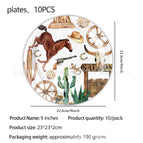 9inch paper plate 10pcs-western cowboy