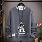 Round neck sweatshirt space gray / (s size) weight 70-85