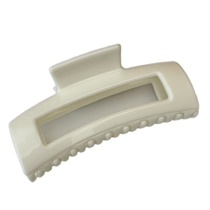 Korean-Style Simple Soft Silicone Hollow-Out Rectangular Hair Clip with a High-End Feel, Versatile and Gentle on Hair, Enhances Elegance