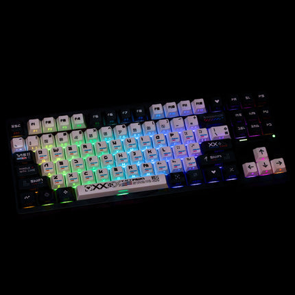 Printing set double engraved light transmission Pbt thermal sublimation original full set of key caps German Korean Spanish European gauge
