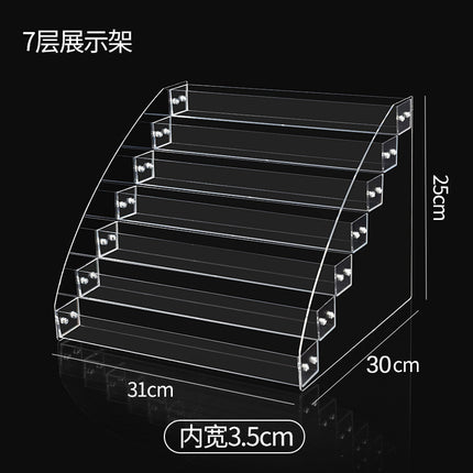 Nail Polish Display Stand Transparent Ladder Rack Nail Art Shop Display Nail Polish Layered Storage Rack Storage Rack Multi-Layer Storage Rack