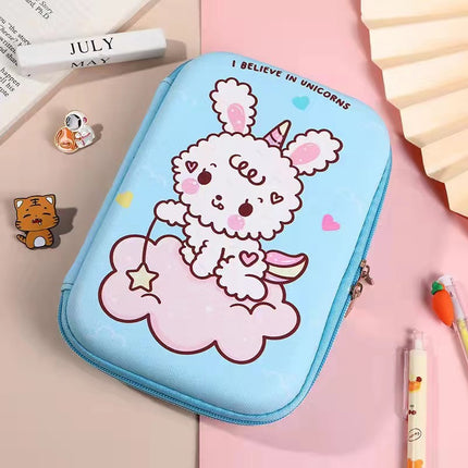 3D New Cute Eva Stationery Box Children's Multifunctional Large Capacity Pencil Bag Student Portable Square Pencil Box
