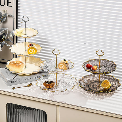 Fruit plate living room home coffee table multi-layer afternoon tea dessert cake plate dessert front desk display shelf light luxury