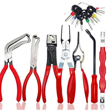 Red and black elbow 60 degree power-off pliers bolt pliers multi-purpose pliers car oil pipe separation harness pliers cross-border pliers