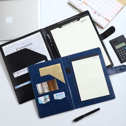 A5 Buckle Multifunctional Folder Pu Leather A4 Contract Folder Note Pad with Magnetic Buckle Business Manager Folder