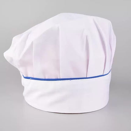 Chef Hat White Food Kitchen Breathable Mesh Workshop Dustproof Work Cap Adjustable Mushroom Hat Unisex