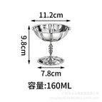 304 lotus style ice cream cup silver