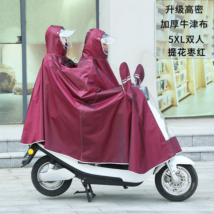 Extra Large and Thickened Electric Vehicle Raincoat Poncho for Adults, with a Visible Window, Storm-Proof, Wholesale Protection
