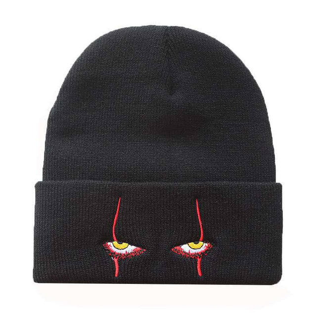 Pennywise scary eyes horror clown eyes knitted hat warm pullover hip hop hat woolen hat