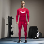 Red bat white long-sleeved three-piece suit / S