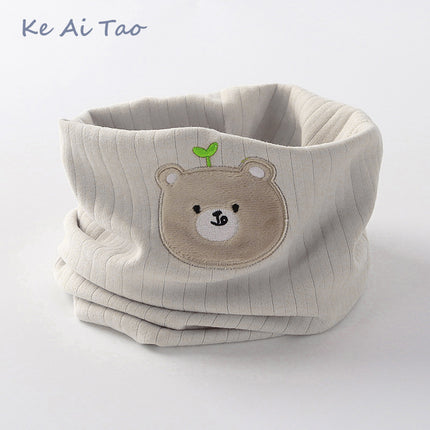 Children's Neck Warmer Autumn and Winter Fleece-Lined Warm A-Class Scarf Thickened Windproof Neck Gaiter Multifunctional Hat Neck Protector Cartoon