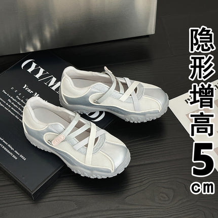 Mary Jane Height-Increasing Ballet Trainers for Women 2025 New Model for Petite Individuals, Summer Thick-Soled Casual Sports Shoes and Sandals