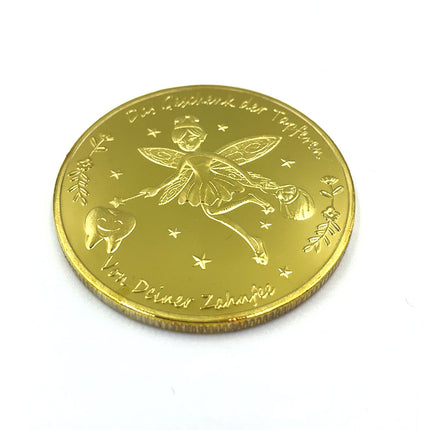 New Tooth Tooth Fairy Gold Coin Gold Plated Commemorative Coin Children's Tooth Change Gift Tooth Fairy Commemorative Medallion Coin