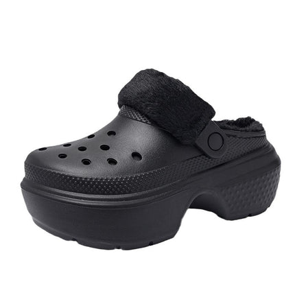 Cave Shoes Plush Liner Fits Cross Card Luo Winter and Winter Snow House Puffs with Velvet Cotton Shoe Cover