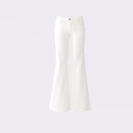 Yc&2-Color American Retro Low-Waist Sexy Flared Pants for Autumn and Winter Micro-Elastic Versatile Slimming Look Jeans for Women