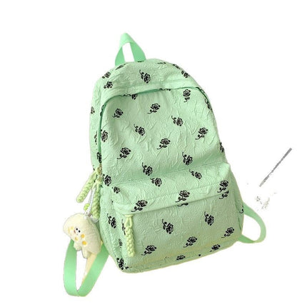 Cross-border Schoolbag Ins Style Small Floral Student Backpack Large small size Computer Bag Fresh and Sweet Simple Backpack