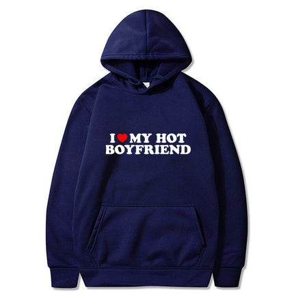 [Cross-border European Code] Divertente stampato I Love My Hot Hoodie