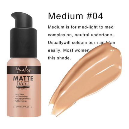 30ml SEPORA 6 Colors Matte Liquid Foundation Oil Control Waterproof Full Coverage Facial Natural Concealer Base Makeup Cosmetics