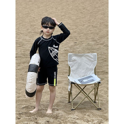 Children's Swimsuit Boy Split Long-Sleeved Professional Training Swimsuit 2025 New Summer Baby Quick-Drying Seaside Vacation