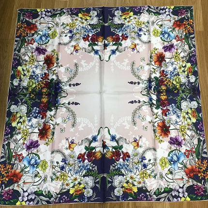 Luxury Palace Silk Twill Silk 14 Mm Large Square Scarf Spring and Autumn New Mulberry Silk Scarf Women's Shawl Scarf