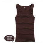 Square Collar Cotton Vest) Coffee / M