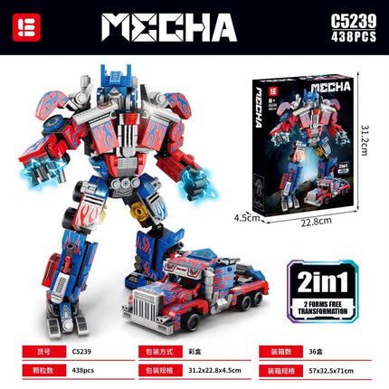 Deformation Optimus Tian Lele Brothers 8847 Boys and Girls Gift Robot Children's Toy Assembled Building Blocks Wasp Mecha