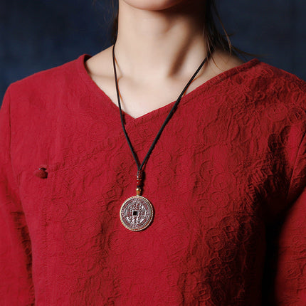 Live broadcast cinnabar mountain ghost copper pendant gold-plated inlaid mountain ghost money pendant this year men's and women's purple gold sand pendant
