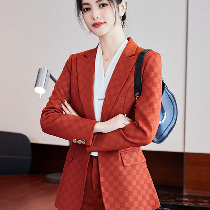 Suit suit women's fashion front desk reception work clothes high-grade light luxury jewelry shop business wear work clothes two-piece suit