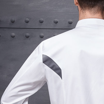 Zhenyao Chef Work Clothes Long-Sleeved and Short-Sleeved Men's Autumn Baking Restaurant Hotel Chef's Uniform Moisture-Wicking and Sweat-Wicking