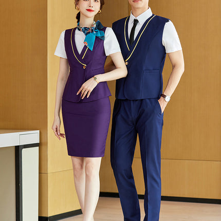 China Southern Airlines stewardess uniform professional suit female hotel front desk reception temperament work clothes flight attendant interview clothing summer
