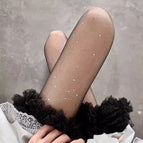 2438# sequin stockings black / All yards (40.00 kg-75.00 kg