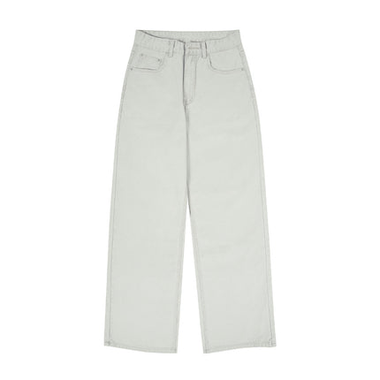 JIAMU Spring and Summer Couple Four-color Baggy jeans Neutral Wide Leg Dagging Loose Straight Casual Pants for Men and Women