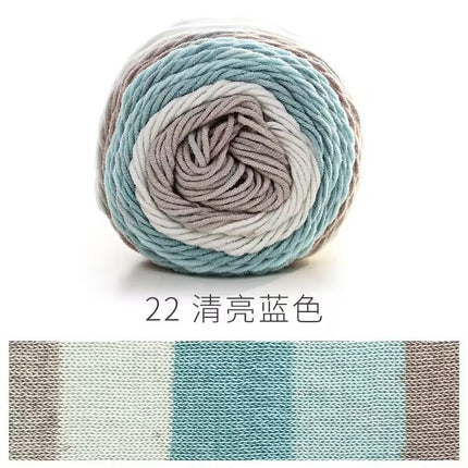 5 Strands of Rainbow Cotton Wool Cake Handmade DIY Knitted Doll Pillow Blanket Colorful Dot Yarn Milk Cotton Thread Ball Wholesale