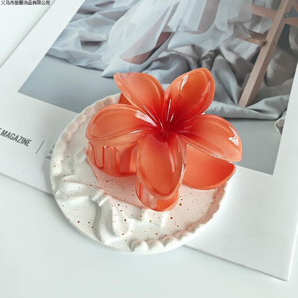 2025 new autumn and winter color egg flower grab clip grab hairpin head half hair shark clip hair accessories wholesale