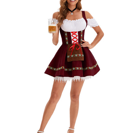 2024 European and American New German Beer Festival Girl Maid dress Stage Ball Performance Dress Carnival