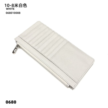 Women's Genuine Leather Fashion Long Zipper Mobile Phone Wallet High-grade Cowhide Men's Large Capacity Card Bag Two-in-One in stock