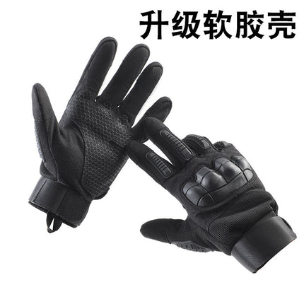 Men's Outdoor Half-Finger Gloves Carbon Fiber Shell Anti-Cut and Wear-Resistant Combat Sports Training Anti-Slip Tactical Gloves Special Forces