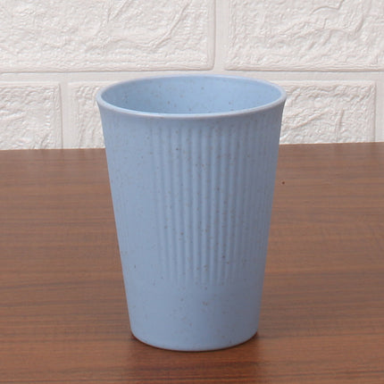 Striped Cup 8 Boxed Wheat Straw Household Water Cup Drop-resistant Handicap Cup Brush Cup Restaurant Juice Cup