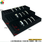 Three-layer 42-cell wide bracelet display plate (textured black) / Please see picture detailed size