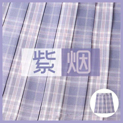Forest Letter Jk Skirt Japanese Style Preppy Style High Waist Short Skirt Pleated Skirt Half Skirt
