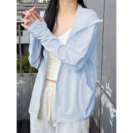 Sun Protection Clothing for Women 2025 New Trendy 2025 Summer Sun Protection Clothing Anti-Uv Breathable Ice Silk Thin Jacket