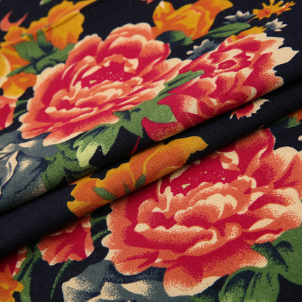 Ethnic Bohemian Fabric Printed Cotton and Linen Small Floral Pastoral Style Clothing Fabric Retro Southeast Asia