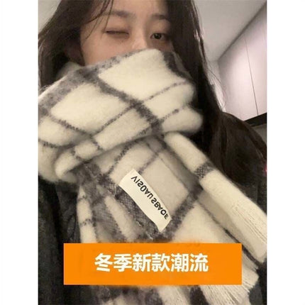 Cross-Border Scarf New Imitation Cashmere Scarf for Women Autumn and Winter Thickened Warm Shawl Solid Color Student Scarf for Men Wholesale